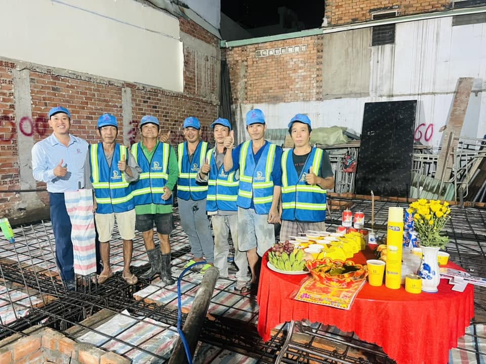 20/08/2024: ĐƯỜNG AN hoàn thành phần sắt thép móng, dầm móng và sàn trệt.