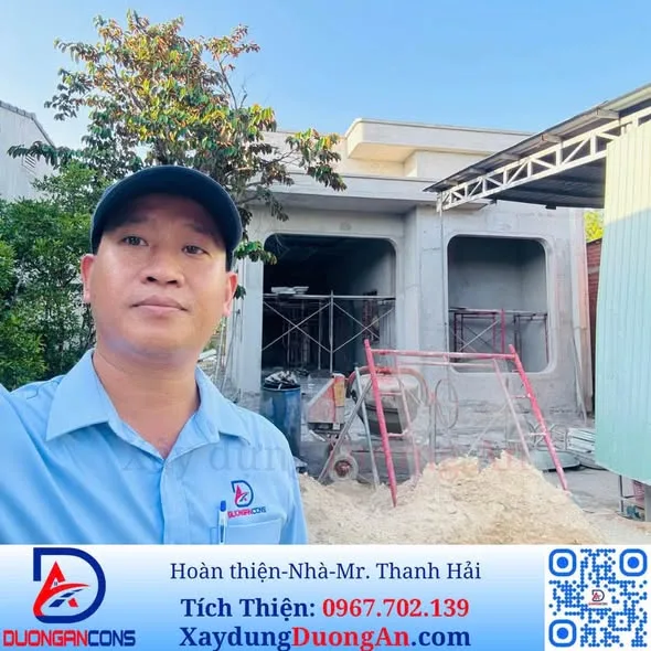 23/07/2026: Xây dựng Đường An - Hoàn thiện: Xây tô và đóng trần thạch cao - Nhà phố Mr. Thanh Hải