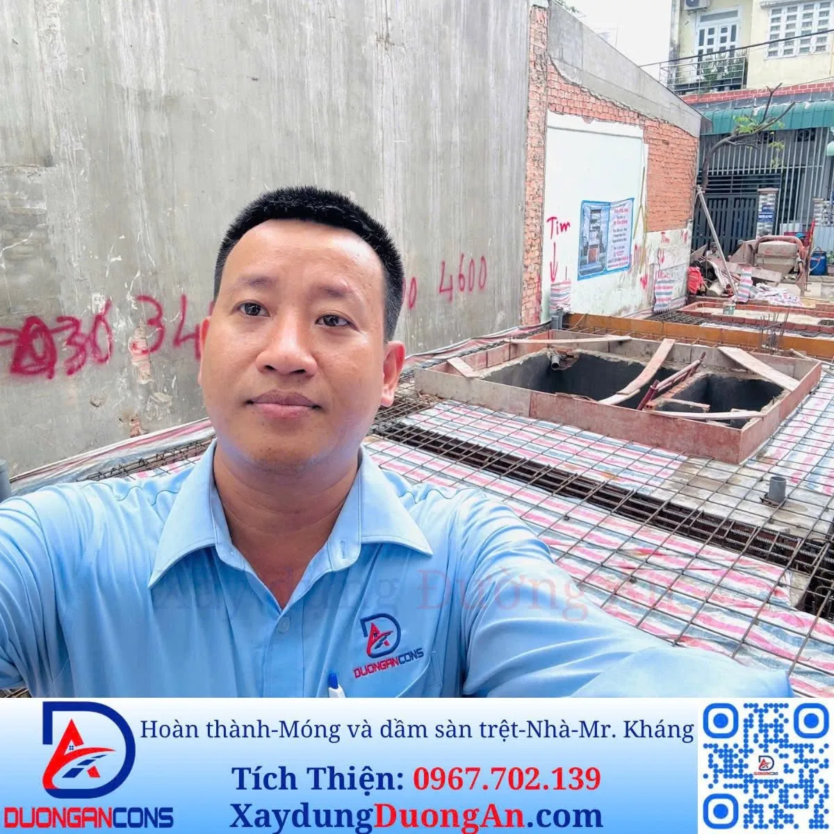 20/06/2026: Xây dựng Đường An - Hoàn thành Móng và dầm sàn trệt - Nhà phố Mr. Văn Kháng
