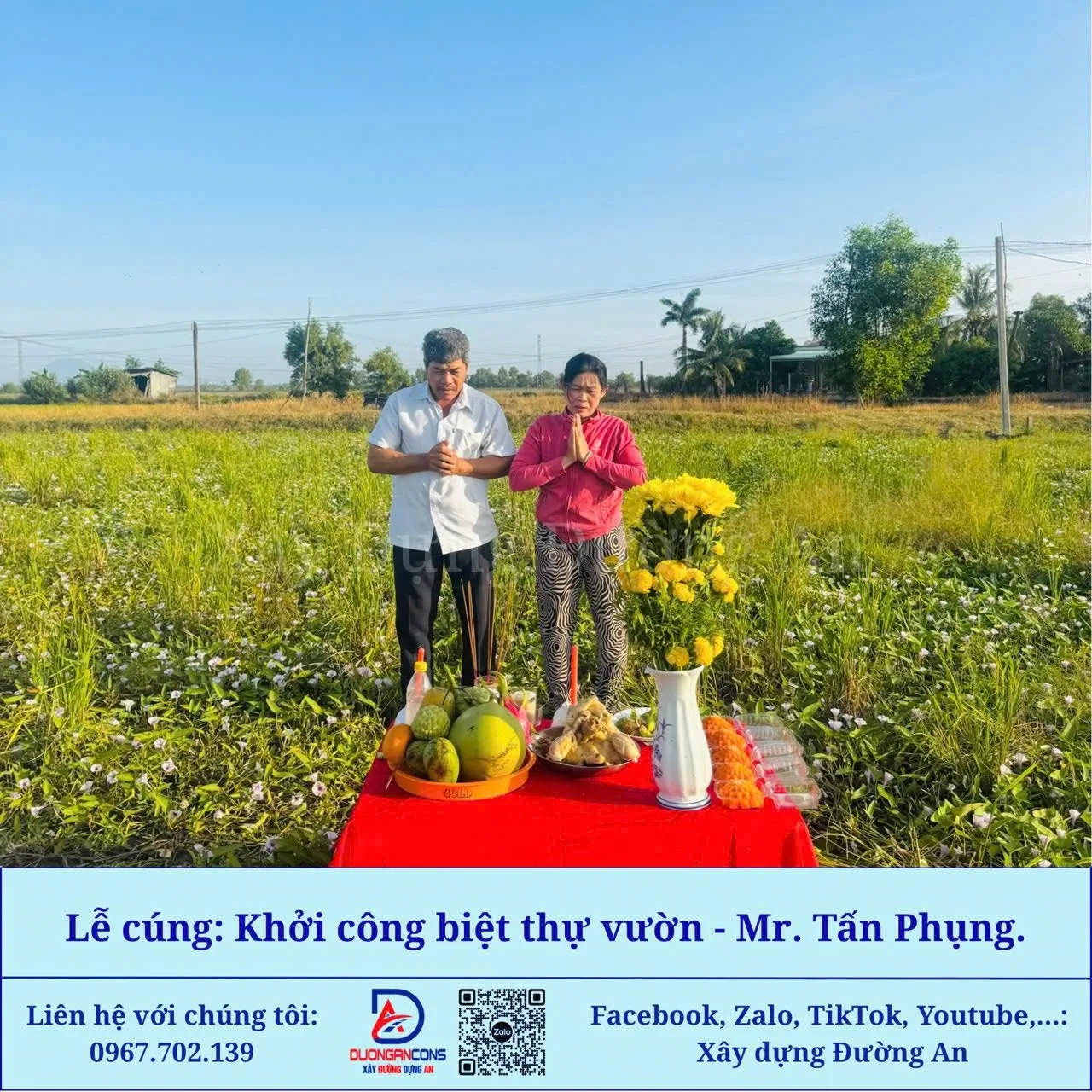 08/12/2025: Xây dựng Đường An - Khởi công Biệt thự vườn