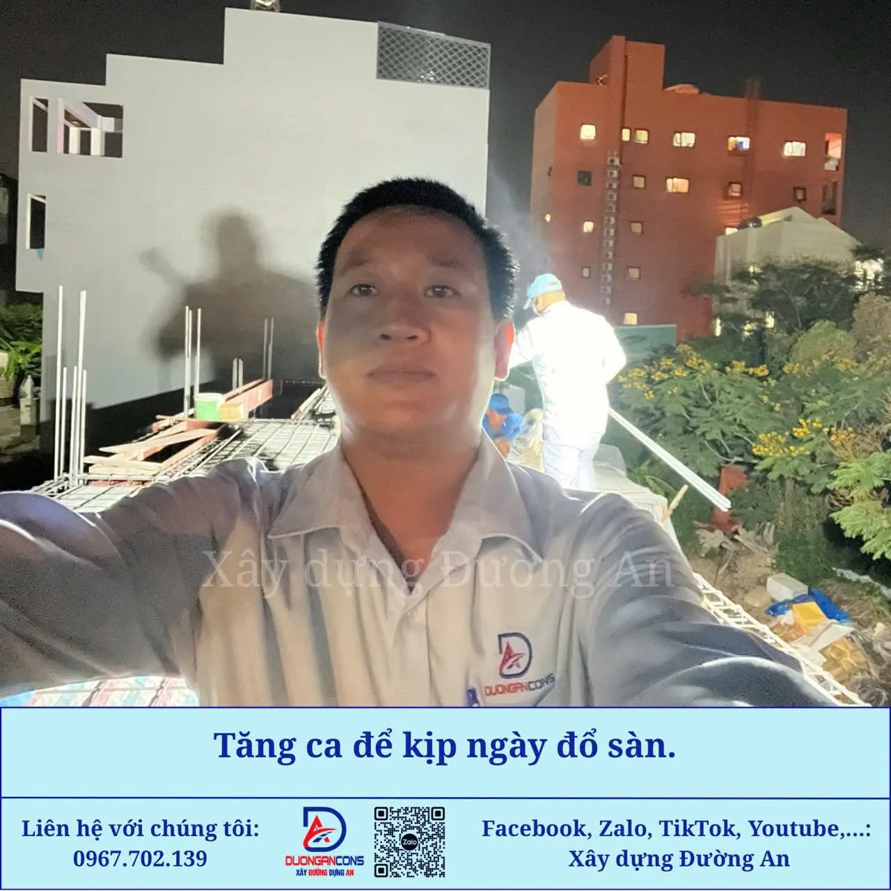 04/05/2025: Xây dựng Đường An - Hoàn thành bê tông cốt thép sàn Lầu 1