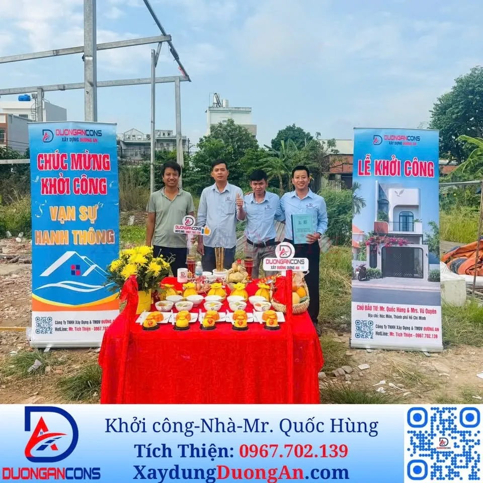 24/07/2026: Xây dựng Đường An - Khởi công - Nhà phố Mr. Quốc Hùng