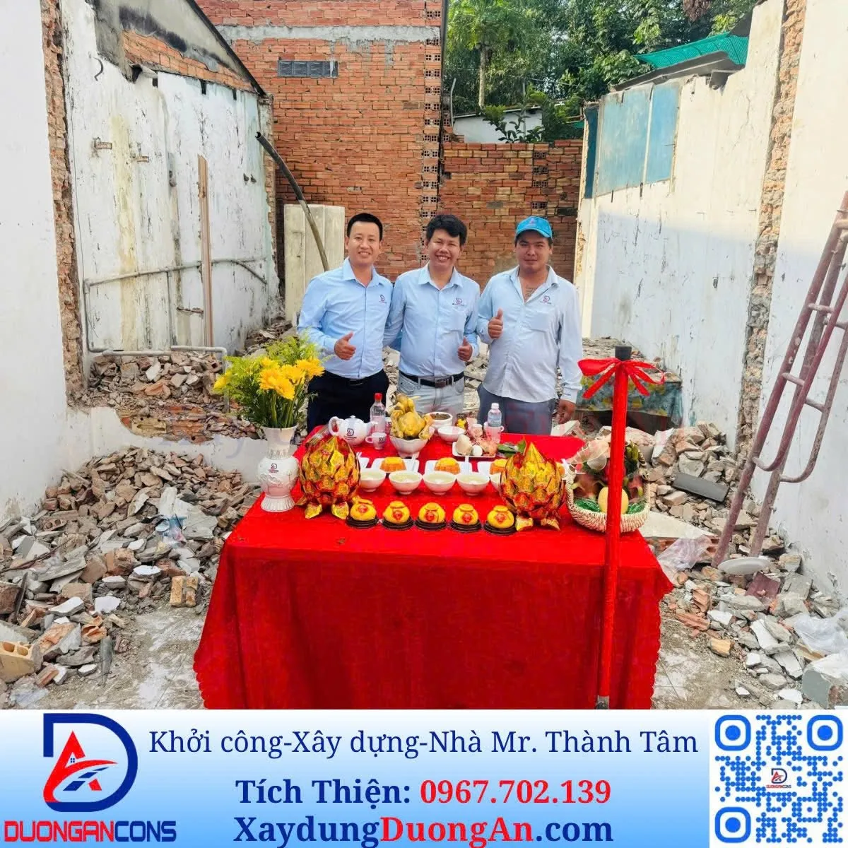 15/04/2026: Xây dựng Đường An - Khởi công - Nhà phố Mr. Thành Tâm