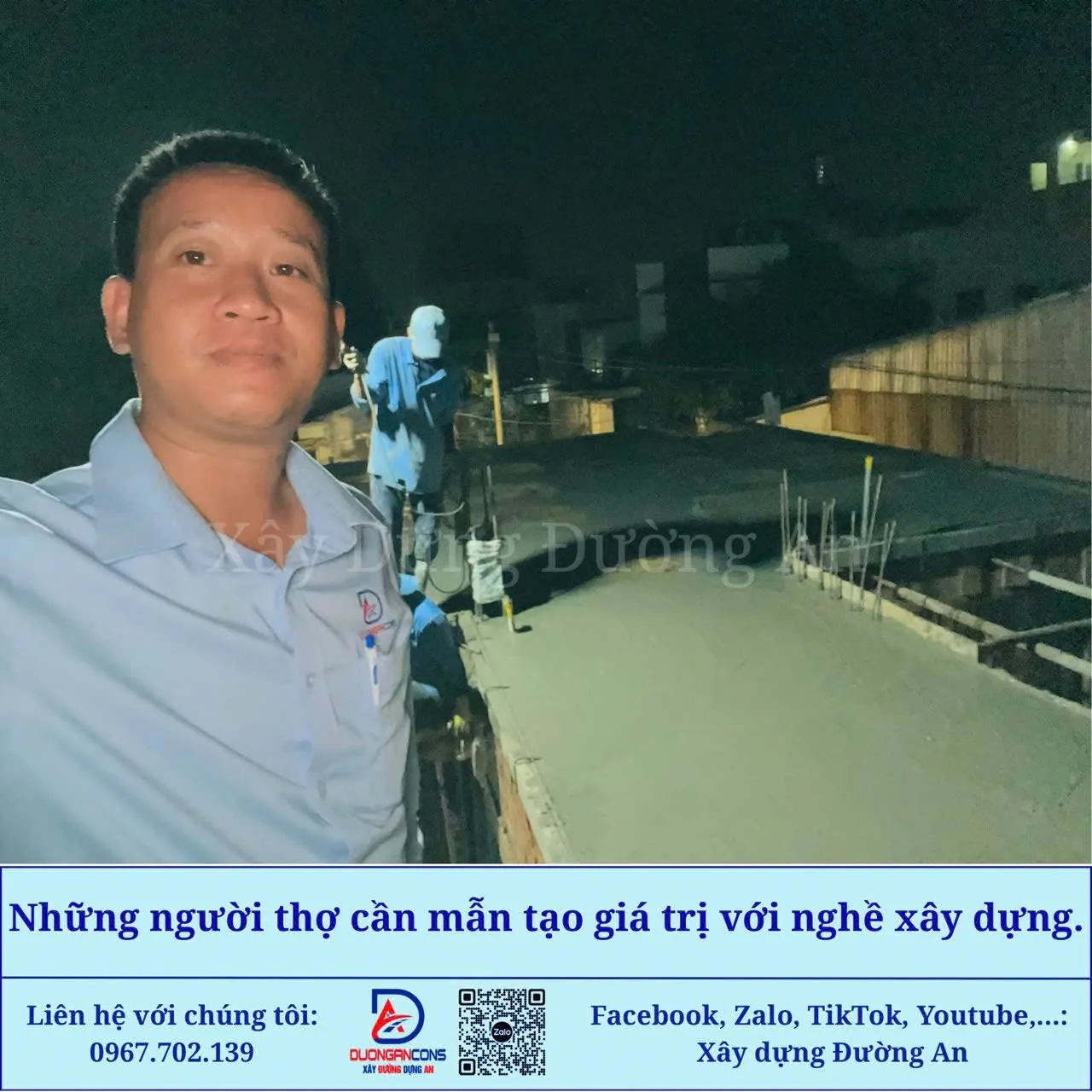 03/08/2025: Xây dựng Đường An - Hoàn thành bê tông cốt thép dầm sàn lầu 1.