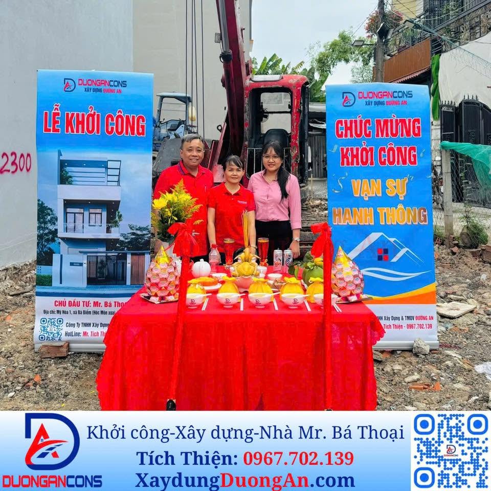 01/06/2026: Xây dựng Đường An - Khởi công - Nhà phố Mr. Bá Thoại.