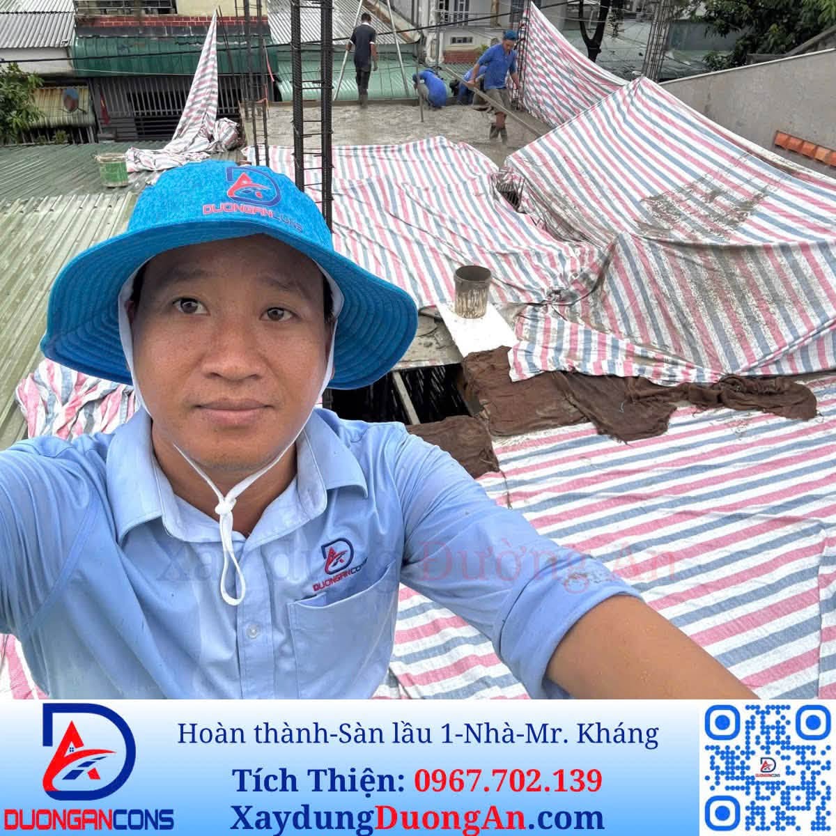 02/07/2026: Xây dựng Đường An - Hoàn thành dầm sàn lầu 1 - Nhà phố Mr. Văn Kháng