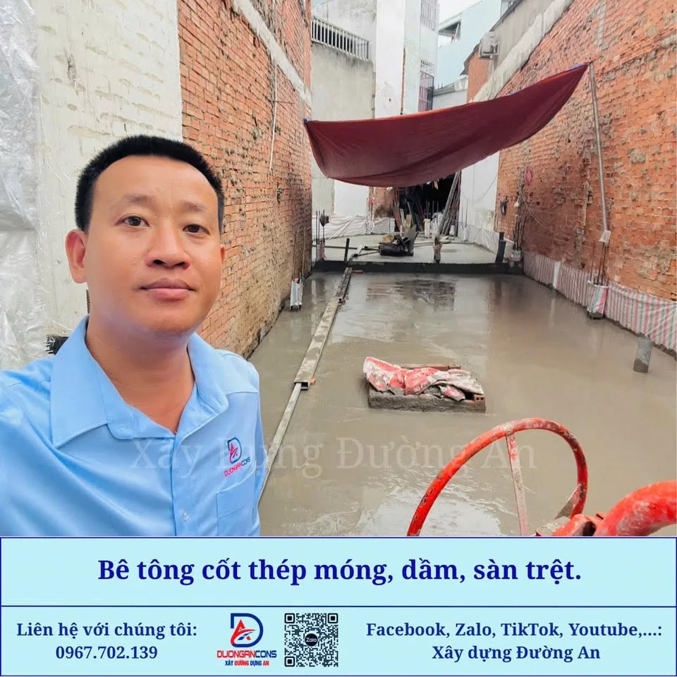 19/07/2025: Xây dựng Đường An - Hoàn thành móng băng, dầm sàn tầng trệt.